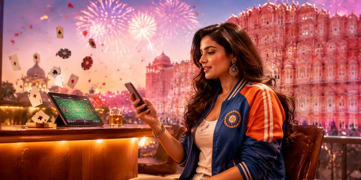 Fans enjoying live cricket betting scene in Jaipur