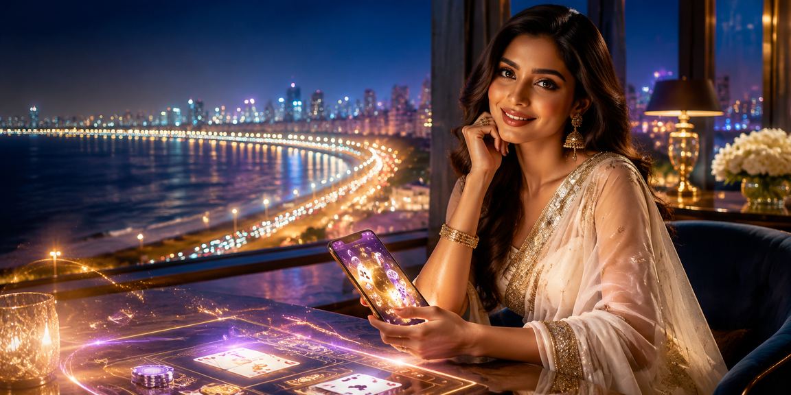 Player enjoying Andar Bahar game near Mumbai Marine Drive